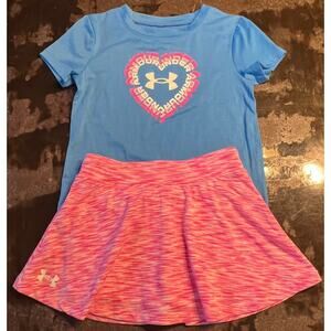 Under Armour Blue T-Shirt Skort Set Size 4T